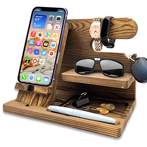 “Stylish Docking Station: Organize and Charge Men’s Essentials with a Touch of Elegance!”