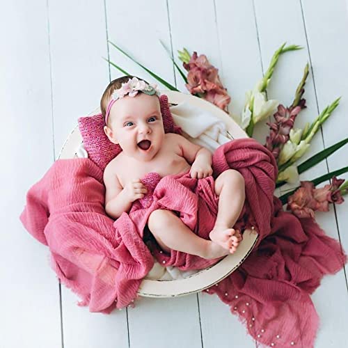 Handmade Pearl Decor Wrap Blanket for Newborn Photoshoot