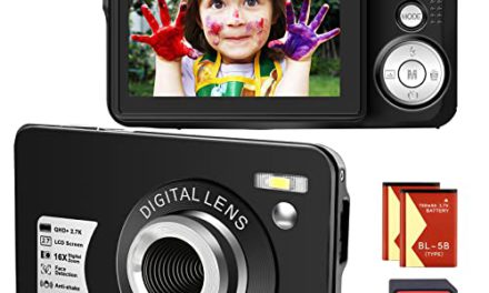 Capture Memories with 2.7K Zoom Camera, 32GB SD Card & 2 Batteries