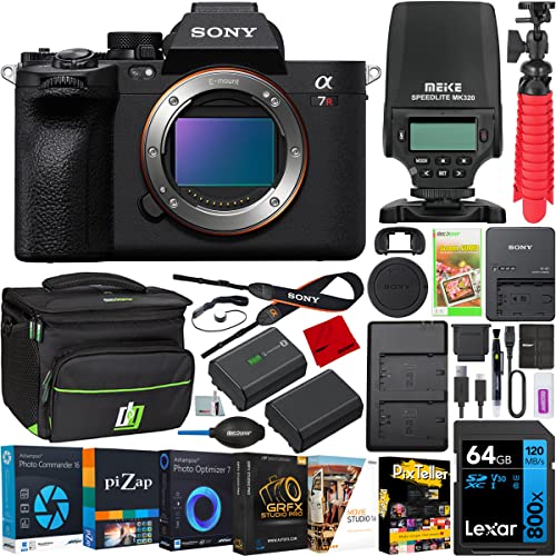 “Capture Stunning Moments: Sony a7R V Camera Bundle with Flash, Bag, and Extras”