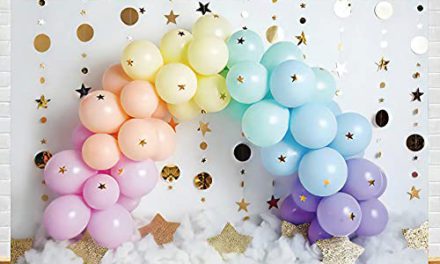 Golden Dream Cloud – Colorful Balloons & Prenatal Party – Captivating Photo Background!
