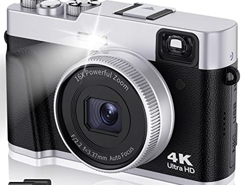 Capture Stunning Moments: 4K Viewfinder Camera, 48MP Autofocus, Anti-Shake, Travel-Friendly