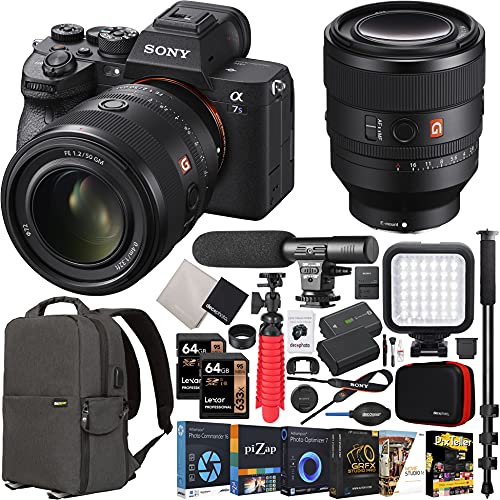 “Capture Every Moment: Sony a7S III Camera Bundle with Lens, Backpack, Microphone, LED, Monopod & More”