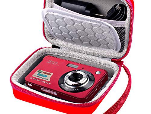 “Ultimate Camera Guardian: Travel-ready Case for AbergBest, Kodak, Canon, Sony Cameras – Vibrant Red”