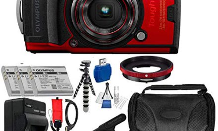 Capture the Adventure: Olympus TG-6 Camera (Red) + LED Light Bundle