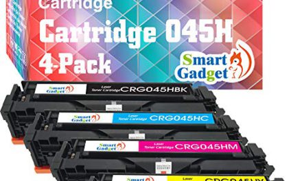 Upgrade Your Printing: 4 Pack Smart Toner Cartridges for CRG-045H 045