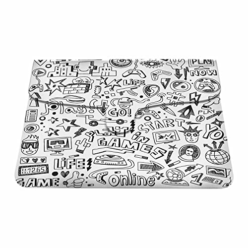 “WONDERTIFY Funny Monochrome Laptop Sleeve: Slim, Waterproof, Protective Bag for 13 Inch Notebook”