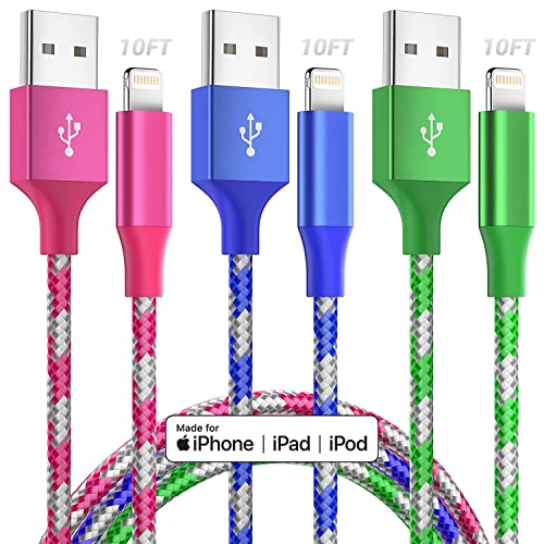 “Supercharge Your iPhone: MFI Certified Lightning Cable for Fast Charging – 3 Pack”