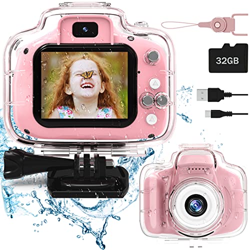 Capture Unforgettable Moments: 32GB HD Waterproof Camera for Kids 3-12, Perfect Birthday Gift