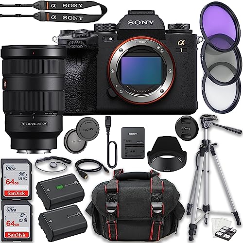 “Unleash Your Photography Potential: Sony a1 Mirrorless Camera with 24-70mm f/2.8 GM Lens, Memory, Case, Tripod & More!”