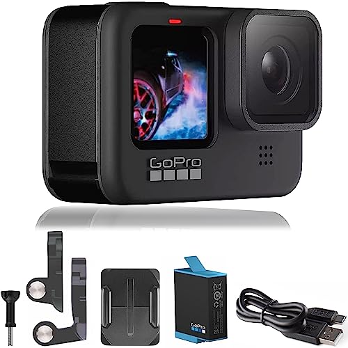 “Capture Life’s Thrills: GoPro HERO9 Black – Waterproof Action Camera with Front LCD, Ultra HD Video, and Stabilization”