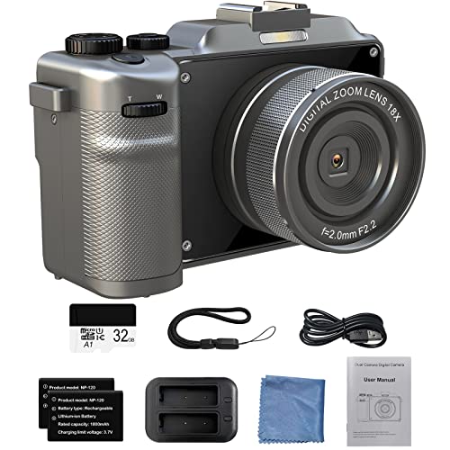 Capture Stunning Moments: 4K Cameras with 18X Zoom, Dual Camera, AutoFocus, Anti-Shake, 48MP Vlogging Camera