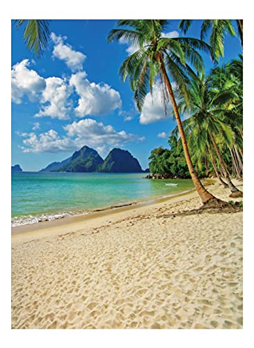 Capture the Magic of a Tropical Paradise: Funnytree Summer Beach Backdrop – 6×8 FT