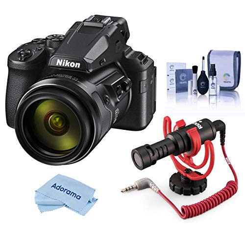 Capture Stunning Moments: Nikon P950 with RODE VideoMicro, Cleaning Kit & Microfiber Cloth