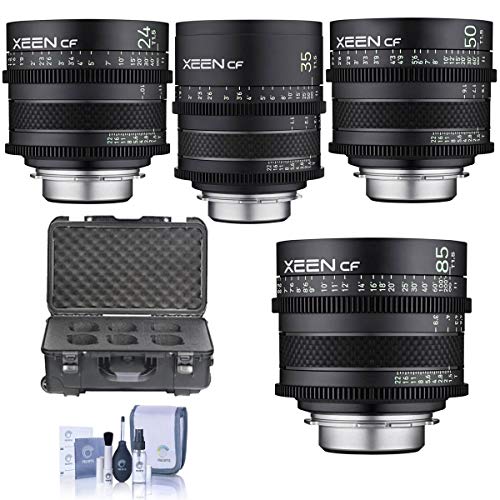 Ultimate Sony E Lens Kit: Rokinon Xeen CF 24mm, 35mm, 50mm & 85mm – Pro Cinematic Excellence!