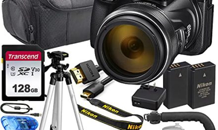 Nikon P1000 Digital Camera: 128GB Memory + Video U-Bracket, Bag, HD Filters & More