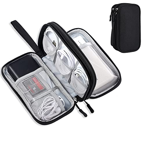 Compact Tech Travel Bag for Cables, Charger, Power Bank & More