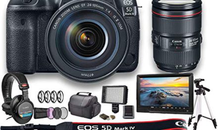 Capture the Moment: Canon EOS 5D Mark IV DSLR Camera + 24-105mm f/4L II Lens – Starter Bundle (Renewed)