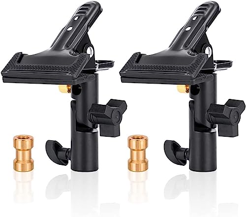 “Boost Studio Lighting: UTEBIT 2x Metal Clamp Holder for Photo Backdrops, Reflectors, and Light Stands”