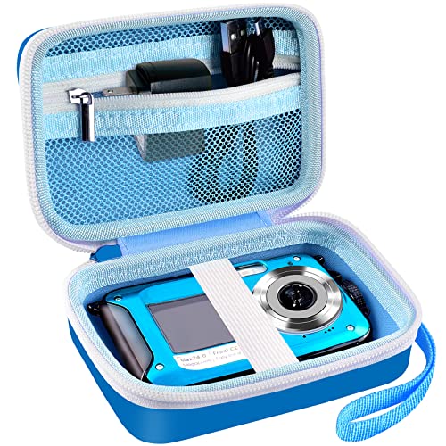 Protective Camera Case for YISENCE, AbergBest, Canon PowerShot, and Sony DSCW800 Cameras – Blue