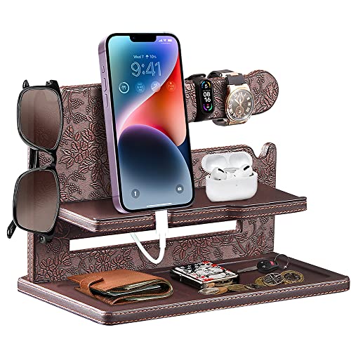 Cool Leather Phone Stand Docking Station: Perfect Gifts for Men