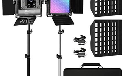 Vibrant GVM RGB LED Video Lights + Softboxes for Dynamic Video Lighting – App Controlled