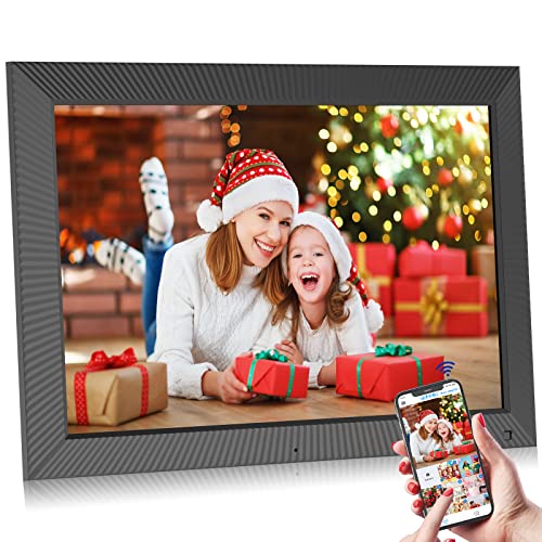 “Share Photos Instantly: Dual-WiFi 19″ Photo Frame with Motion Sensor”