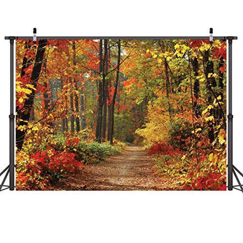 Captivating Autumn Landscape: 7x5ft Vinyl Mountain Road Backdrop