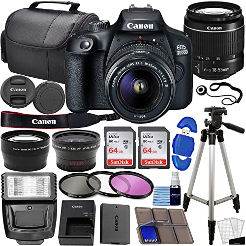 Capture stunning photos with the Canon EOS 2000D DSLR Camera Bundle