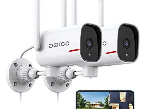 Ultimate Home Protection: DEKCO 2K Pan Rotating Camera