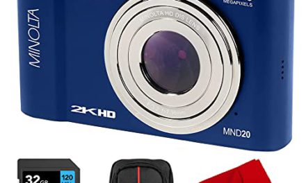 “Capture Memories: Minolta MND20-BL 44MP Ultra HD Camera Bundle”