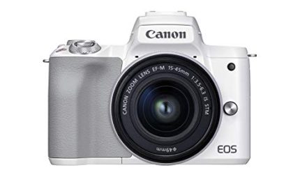 “Capture Brilliance: Canon M50 Mark II + EF-M 15-45mm Kit (White)”