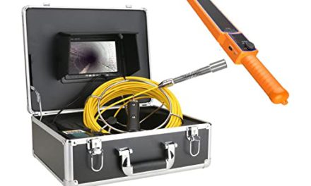 High-Performance Sewer Pipe Inspection Kit: Auto-Leveling Camera, Locator, LED Lights