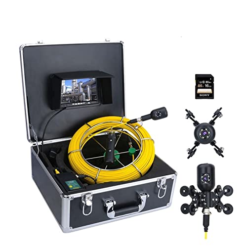 Industrial 7″ DVR Endoscope – Captivating 1080P Video Inspection Camera for Sewer Pipe with Dual Lens