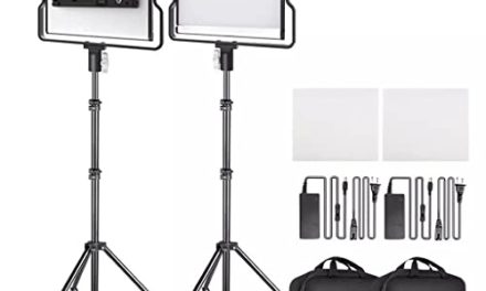 Powerful LED Video Light with Dimmable Bi-Color Photography Kit