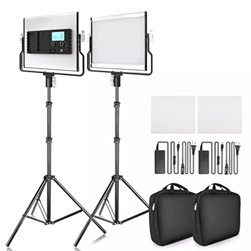 Powerful LED Video Light with Dimmable Bi-Color Photography Kit