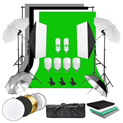 Create Stunning Photos: APAINI Lighting Kit & Backdrop Set