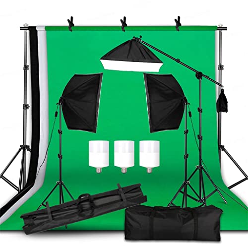 Ultimate SDGH Lighting Kit: Vibrant Backdrops, Softbox, Stand & Bag