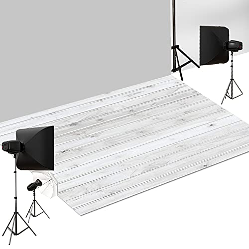 Stunning Kate Grey White Wood Photo Mat: Perfect Studio Props