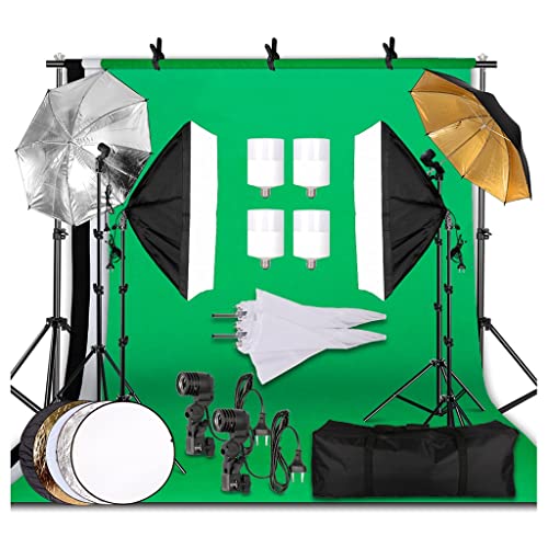 Capture Stunning Photos with 2.6x3M Reflector Kit: Softbox, Umbrella, Stand
