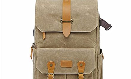 Retro Canvas Backpack with USB Port – Perfect for Men’s Camera Gear