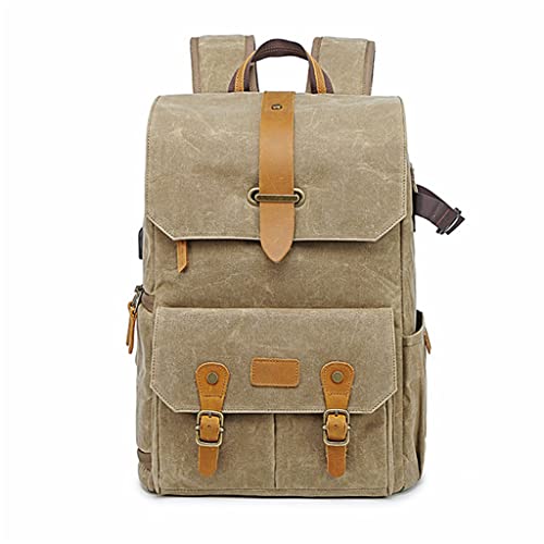 Retro Canvas Backpack with USB Port – Perfect for Men’s Camera Gear