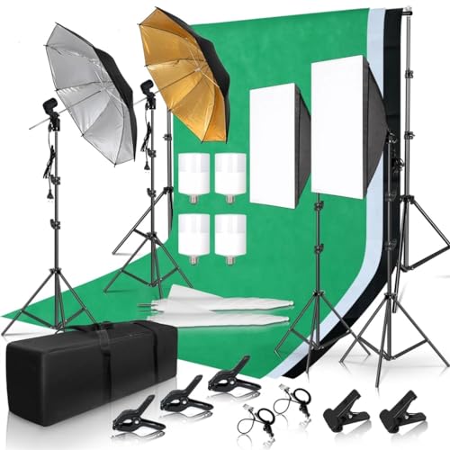 Stunning GADEN Photography Studio Kit: Softbox Lights, Backdrop Frame, Tripod Stands