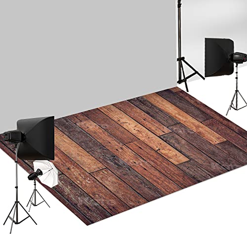 Capture Stunning Photos with Kate’s Brown Wooden Textured Rubber Floor Mat