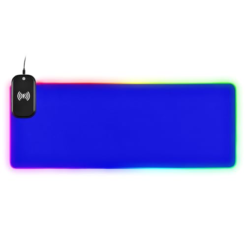 Ultimate XL RGB Mouse Pad: Fast Charging, Blue Design, 35.4×15.7 in