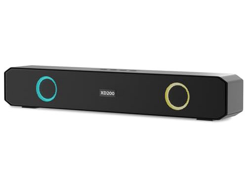 Enhance Your Audio Experience: Vibrant ECPAUTECH Sound Bar with Wireless Bluetooth & Flashing Lights!