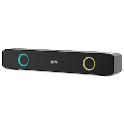 Enhance Your Audio Experience: Vibrant ECPAUTECH Sound Bar with Wireless Bluetooth & Flashing Lights!