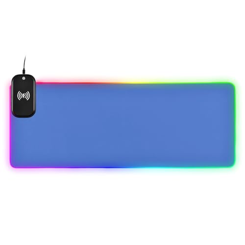 Enhance Gaming Experience: Salvia Blue Wireless Charging Mouse Pad