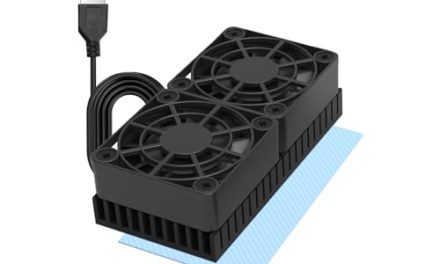 Silent & Efficient 40mmx2 USB Fan with Heat Sink for Graphics Cards, Router, HDD & More