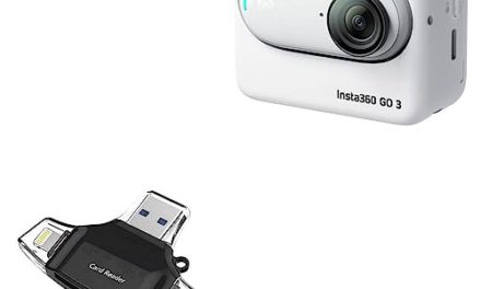 Insta360 Go 3 Compatible BoxWave Smart Gadget: AllReader SD Card Reader – Jet Black